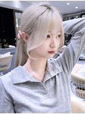 ショート ボブ インナーカラー 韓国風5617