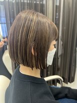 プランタン フォー ヘアー(printemps FOR HAIR) ハイライト×白髪ぼかし×ボブ