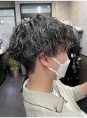 波巻きスパイラル 波巻きパーマ センターパート 葛西 メンズ