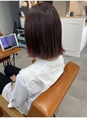 切りっぱボブ×ピンクパープルカラー★