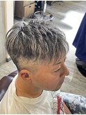 メンズハイライト白髪ぼかし