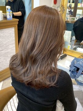 ロンドリゼル 札幌(Lond RiseL) ミディアムレイヤーカット/マロンベージュ/顔周り/前髪/札幌