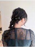 ヘアセットヘアメイクヘアアレンジ前髪顔周りレイヤー結婚式