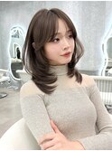 韓国/ハイレイヤーカットバタフライカットミニボブレイヤー大宮