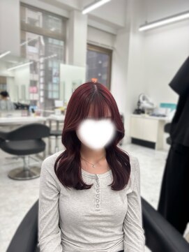 キャンディ 横浜(CANDY) 韓国風くびれカット＆ワインレッド♪