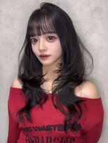 ルノン フィージュ(LUNON fieju)&nbsp;黒髪クラグヘアーオリーブグレー小顔ココアページュ