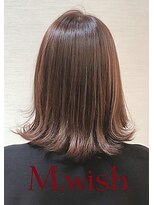 エムウィッシュ(M Wish) 白髪ぼかしハイライト×艶感ミディアムカラー