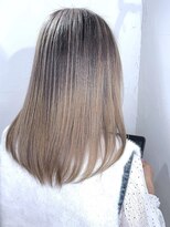 ブレイズヘアー(BLAZEhair)&nbsp;【コントラストで脱白髪染め】バレイヤージュ×ブリーチ２回