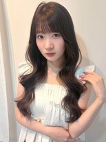アンニュ(annuy)&nbsp;ハッシュカット 透明感カラー ダークブラウン 顔周りカット 20代