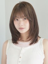 インセプション 銀座(INCEPTION)&nbsp;ミディアムレイヤー/前髪あり/顔まわりレイヤー/20代/30代