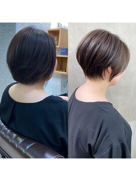 アヴァロン(AVALON) 丸みショートボブ×イルミナ【ナチュラルアッシュ】