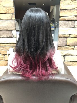 カプア 仙台駅前店(Kapua) 10代20代◎大人可愛いグラデーションカラー チェリーピンク