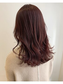 シェノン 西梅田(CHAINON) ピンクカラー×レイヤーカット×大人かわいい×ウェットヘア