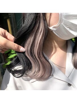 プライズ 錦糸町北口店(prize) ライトグレーのインナーエクステ錦糸町北口