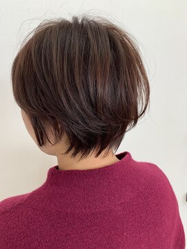 ムース 福島市店(Mousse-88-) 小顔 ショートボブ ピンクベージュ