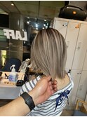 #バレイヤージュ#グレージュカラー#ボブウルフ#ココアベージュ