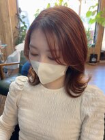 ピンクベルベット(PINKVELVET) 韓国風くびれヘア◎オレンジカラー