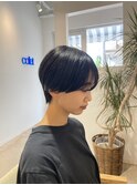 斜めバング/グレージュカラー/シルキーベージュ/ショート