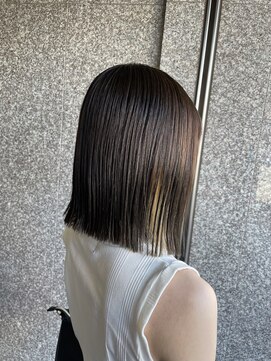 オーガニックエコ 川越(organic+eco) 20代30代ぷつっとラインがかわいい切りっぱなしボブ♪