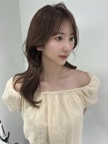 ラルムバイシー 新宿(LARME by Sea)&nbsp;シースルーバング×ミディアムレイヤーカット(新宿/韓国/前髪)