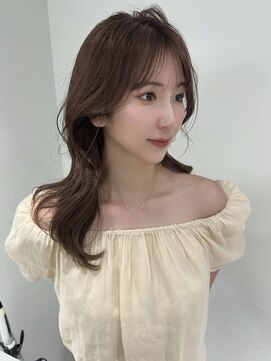 ラルム 新宿(LARME) シースルーバング×ミディアムレイヤーカット(新宿/韓国/前髪)