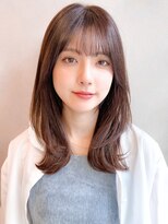 リヤン 表参道(lyann)&nbsp;レイヤー 小顔 デジタルパーマ ミニウルフ  チェリーブラウン ☆