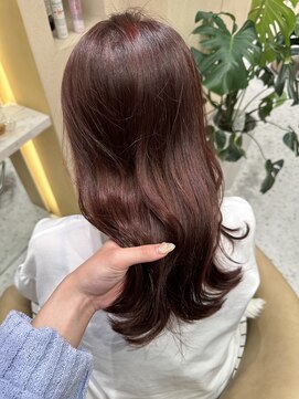 プアメリア 名古屋(Puamelia) ブリーチなし/ピンクブラウン/赤紫