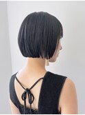 切りっぱなし/ぷつっと/ボブ/ぱつっとボブ/髪質改善/縮毛矯正