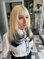 ラグーン(LAGOON)&nbsp;ホワイトブロンドブリーチカラー/裾カラー/オフブラック