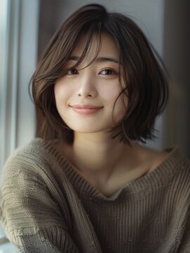 アルトリスト(Altruist Aging×HAIR&SPA) ★ダークアッシュ大人ガーリーボブ着物ミディアムレイヤーカット