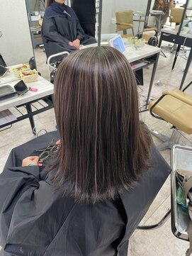 アジールヘア 所沢プロペ通り店(agir hair) ペールベージュハイライト小顔ワンレンケアブリーチ所沢練馬韓国