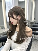 博多/福岡/韓国ヘア/前髪顔周りカット/レイヤー/透明感カラー