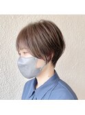 マッシュショート/ベージュカラー/20代/30代/40代