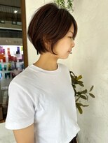 トレヘアー 京都 烏丸(tRe hair)&nbsp;ショートボブ　ハイライトカラー　20代/30代/40代