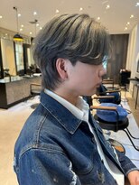 ダブル(W)&nbsp;メンズ/韓国ウルフ/オリーブベージュ