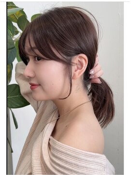 コート 表参道(Cote) 顔まわり 前髪カット ナチュラル ブラウン