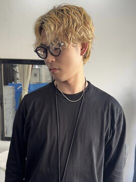 ナービス(NARVIS) メンズフェザーパーマ/ブリーチカラー