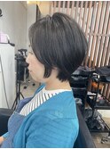 白髪ぼかし/イメチェンヘアスタイル/前髪カタログ/ショートボブ