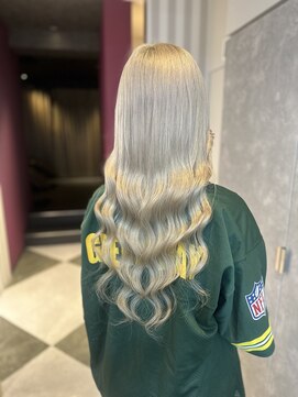 ガルボヘアー 心斎橋店(garbohair) プルエクステ10代20代ハイトーンロングホワイトブロンド