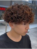 渋谷プードルパーマ強めパーママッシュウルフメンズカット20代
