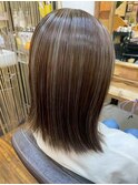 髪質改善カラー×白髪ぼかしハイライト