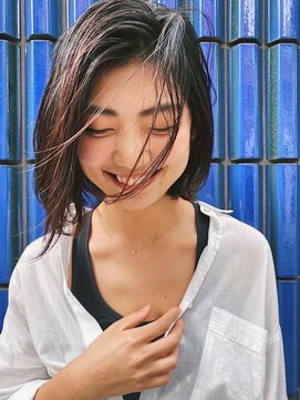 ロミー 本厚木(ROMMY.) 20代～50代◎ナチュラルボブ黒髪こなれミディ前髪なし本厚木