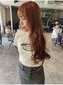 透明感オレンジカラー × ダブルカラー