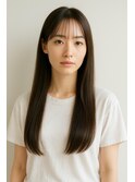 【髪質改善】美髪ストレート×ナチュラルアッシュブラウン