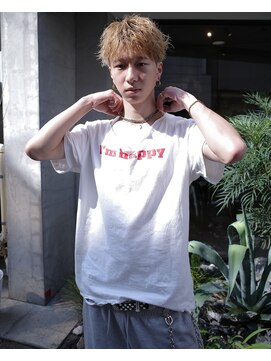 オムズ(OM's) メンズカットスパイキーショートブリーチダブルカラー