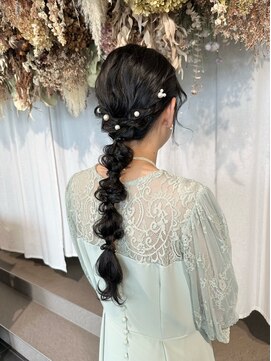 アミー 銀座(Ammy) 編みおろしヘアセットyu #お呼ばれヘア#ヘアセット#ヘアアレンジ