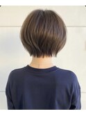30代40代ショート白髪染めグレイカラーボブ艶栄名駅伏見丸の内