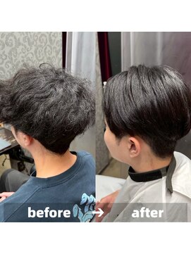 エノア 青山(ENORE) メンズ縮毛矯正/曲がる縮毛矯正/メンズ髪質改善/メンズカット