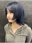 ネイビーブルー/ブリーチカラー/ブルーカラー/吉祥寺/みお