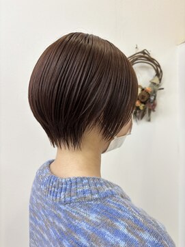 ジェムヘアスタジオ 湘南平塚南口店(Gem Hair Studio) ツヤブラウンの丸みショート【Gem 神原】
